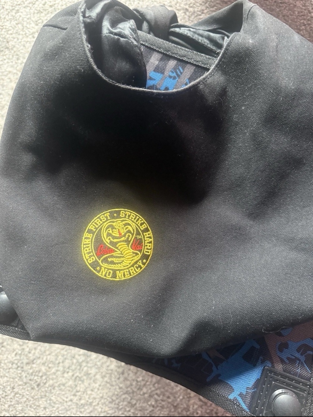 Cobra Kai Strike Black Cosmetic Bag with Embroidered Patch